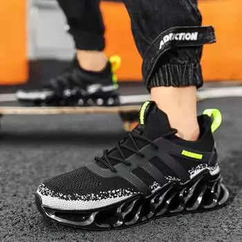 Модные мужские кроссовки на воздушной подушке, уличные дышащие кроссовки для бега, повседневная спортивная обувь, размер 39-46 39 синий