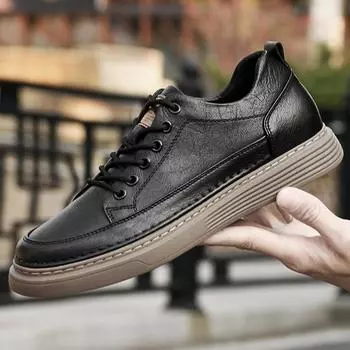 Модные мужские кроссовки, новые дышащие повседневные туфли, летняя удобная мужская обувь для скейтбординга, натуральная кожа, спортивная обувь для тенниса 37 коричневый