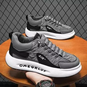 Модные мужские кроссовки, новые мужские кроссовки, дизайнерские мужские кроссовки для бега, спорта и отдыха, бестселлеры 2024 года, товары, обувь для активного отдыха с круглым носком 6.5 серый