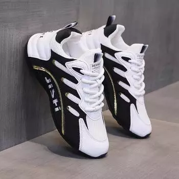 Модные мужские кроссовки осень-весна, кроссовки для бега на толстой подошве, на шнуровке, водонепроницаемые, для прогулок на открытом воздухе, спортивная обувь, повседневная обувь, кроссовки для спортзала 39 чёрный