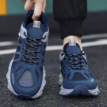 Модные мужские кроссовки PARZVIAL для походов на открытом воздухе, кроссовки для альпинизма, летние кроссовки с вырезом Creek Tracing, повседневные кроссовки для треккинга 39