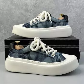 Модные мужские кроссовки, повседневная обувь из парусины, мужские легкие кроссовки на шнуровке, кроссовки для ходьбы Zapatillas Hombre, мужская обувь 38 синий