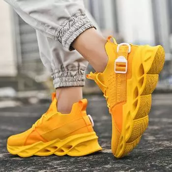 Модные мужские кроссовки, повседневная обувь с сеткой, мужская обувь на шнуровке, легкая вулканизированная обувь, прогулочные кроссовки 36 темно-синий