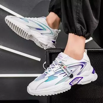 Модные мужские кроссовки, повседневная обувь с сеткой, мужские кроссовки на шнуровке, легкая вулканизированная обувь, мужские прогулочные кроссовки на платформе 39 серый