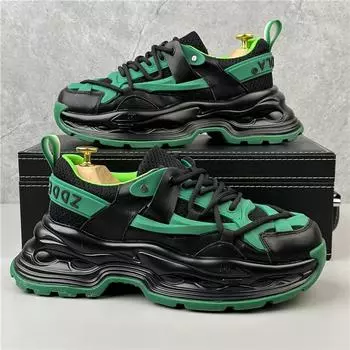 Модные мужские кроссовки, повседневная обувь с сеткой, мужская обувь на шнуровке, легкая вулканизированная обувь, прогулочные кроссовки, мужские кроссовки для бега 38 чёрный