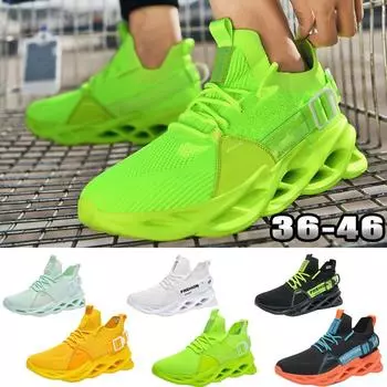 Модные мужские кроссовки, повседневная обувь с сеткой, мужская обувь на шнуровке, легкая вулканизированная обувь, прогулочные кроссовки, женская/мужская обувь 36-46 36 жёлтый