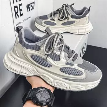 Модные мужские кроссовки, роскошные массивные повседневные кроссовки для мужчин, мягкая подошва, папины туфли, дышащая теннисная спортивная обувь, мужские кроссовки 39 чёрный