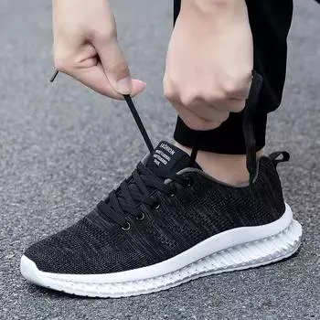 модные мужские кроссовки с мягкой подошвой, удобные для бега, тенниса на открытом воздухе, легкие сетчатые дышащие повседневные вулканизированные туфли большого размера 38