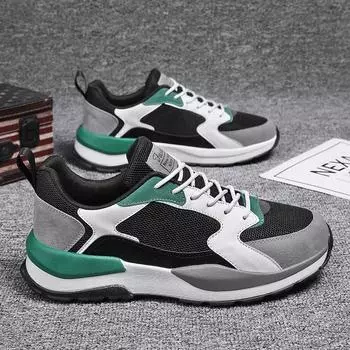 Модные мужские кроссовки смешанных цветов с дышащей сеткой, новые кроссовки с мягкой подошвой для мужчин, повседневные кроссовки с толстой подошвой для мужчин Zapatillas 39
