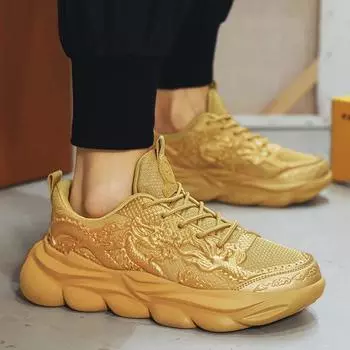 Модные мужские кроссовки, спортивная обувь, дракон, новогодний тотем, знак зодиака, повседневные кроссовки для бега на открытом воздухе, пара, женская обувь для мужчин 36-45 36 красный