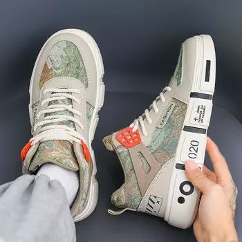 Модные мужские кроссовки, стильные, универсальные, удобные, повседневные туфли, легкие, дышащие, разноцветные, на платформе, мужские туфли для скейтбординга 39