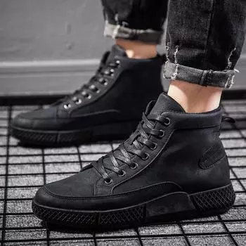 Модные мужские кроссовки Tenis Zapatos Hombre Vintage Модные мужские повседневные кроссовки 2024 Новинка 39 чёрный