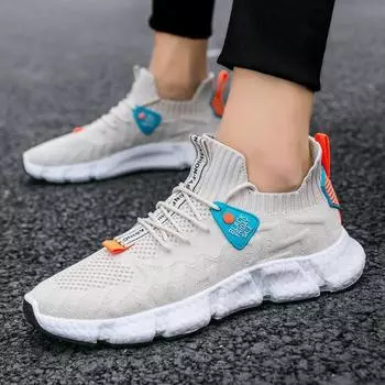 Модные мужские кроссовки весна осень лето мужские сетчатые кроссовки легкие удобные повседневные теннисные туфли мужские кроссовки Tenis Masculino 39 белый