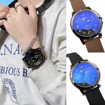 Модные мужские кварцевые часы с дисплеем даты мужские спортивные часы креативные мужские наручные часы спортивные чёрный