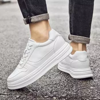 Модные мужские летние брендовые стильные кроссовки из натуральной кожи, мужская спортивная обувь, мужская обувь для кампуса, мужская трендовая универсальная обувь для скейтбординга 36 белый