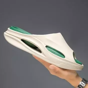 Модные мужские летние домашние нескользящие односложные повседневные сандалии из ЭВА с толстой подошвой для мужчин для отдыха на пляже 40-41