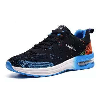 модные мужские летние кроссовки легкие кроссовки на воздушной подушке дышащие кроссовки мужские спортивные туфли на шнуровке вулканизированные туфли 38