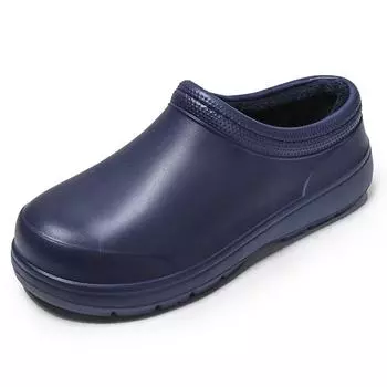 Модные мужские летние тапочки, кухонные сабо, поварская обувь, рабочие шлепанцы, водонепроницаемые, маслостойкие сандалии, нескользящие садовые резиновые тапочки для мужчин 36 синий