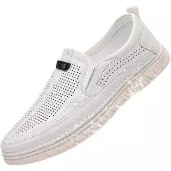 Модные мужские летние туфли с перфорацией из коровьей кожи, модные повседневные туфли на весну и осень, новые дизайнерские туфли для вождения, мужские 38