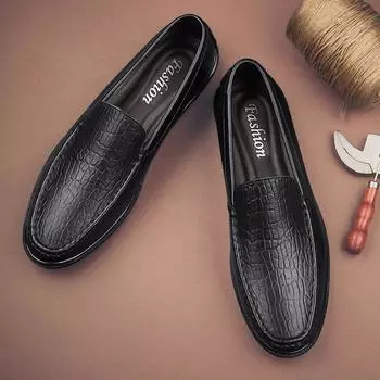 Модные мужские лоферы, мягкие кроссовки из натуральной кожи, мужские повседневные роскошные брендовые весенние мужские лоферы, мокасины Zapatos Hombre 38 чёрный