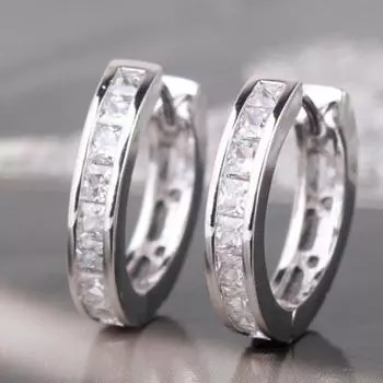 Модные мужские маленькие круглые квадратные серьги-кольца Huggie