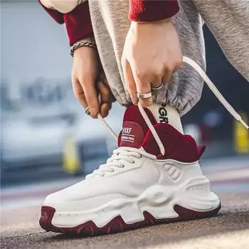 Модные мужские модные роскошные повседневные кроссовки удобные туфли на толстой подошве дизайнерские увеличивающиеся модные дышащие спортивные туфли на платформе 39