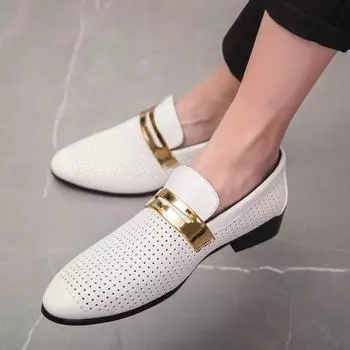Модные мужские мокасины 2024 года, модная обувь Boat Footwear, мужские брендовые кожаные мокасины, мужская обувь, летняя полая мужская удобная повседневная обувь для мужчин 7 чёрный