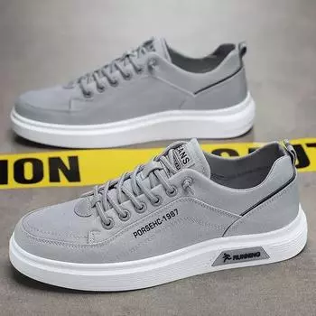 Модные мужские мокасины GOOHOJIO из замши и кожи, повседневная обувь, мужские кроссовки, оксфорды на шнуровке, обувь для бега, обувь для сноуборда, защитная обувь 39 белый