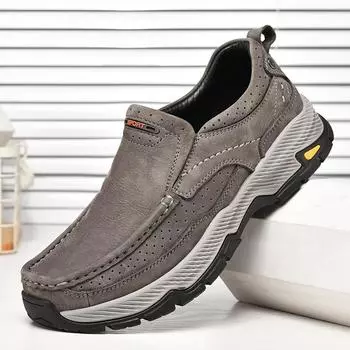 Модные мужские мокасины, модные туфли-лодочки из натуральной кожи, повседневная обувь для ходьбы, для работы, офиса, мужская обувь для отдыха на природе 38 чёрный
