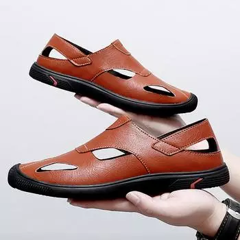 Модные мужские мокасины Slip-On Роскошные модные кожаные летние дышащие мужские повседневные туфли для отдыха на открытом воздухе Плоские деловые туфли мужские Трендовые мокасины 38 коричневый