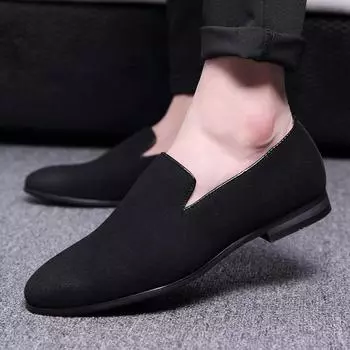 Модные мужские мокасины слипоны Брендовая мужская повседневная обувь Allmatch Лоферы Мужская модная деловая обувь Модная мягкая подошва Социальная обувь мокасины 6 чёрный