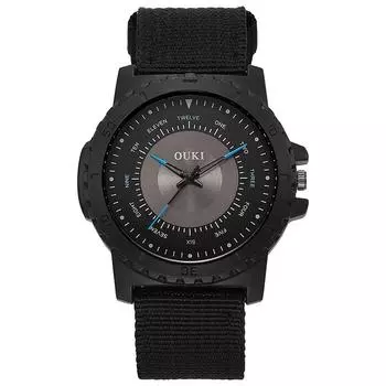 Модные мужские нейлоновые часы Роскошные кварцевые наручные часы Деловые часы для мужчин Часы Лучший подарок Часы синий