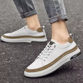 Модные мужские новые повседневные туфли из коровьей кожи для сёрфинга с низким верхом, летние мужские удобные спортивные туфли на мягкой подошве со шнуровкой 37 чёрный