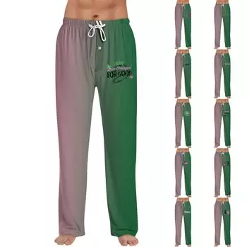 Модные мужские однотонные брюки на шнурке с принтом ведьмы, повседневные пижамные брюки L армия зеленый