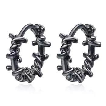Модные мужские парные украшения-узелки, аксессуары, медные женские круглые серьги в корейском стиле с пряжкой для ушей серебряный