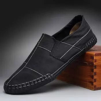 Модные мужские парусиновые кроссовки, весна 2024, мужские слипоны для вождения, лоферы с вентиляцией, вулканизированные туфли на плоской подошве Botas Hombre 38 бежевый