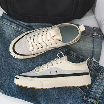 Модные мужские парусиновые туфли, молодежная повседневная обувь для подростков, дышащие кроссовки, цветные мужские туфли на плоской подошве, универсальные вулканизированные туфли 38