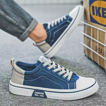 Модные мужские парусиновые туфли высокого качества, однотонные, модные, на шнуровке, плоские, простые, повседневные кроссовки, горячая распродажа, Tenis Masculino Zapatillas Hombre 39