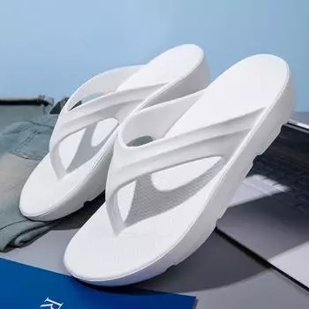 Модные мужские пляжные шлепанцы 2024 года, летняя повседневная обувь, мужские модные тапочки для отдыха на открытом воздухе, мужские повседневные дышащие шлепанцы Zapatos 36-37 жёлтый