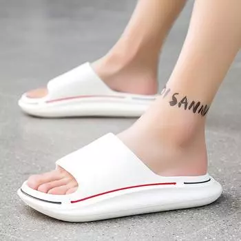 модные мужские пляжные тапочки Comwarm с толстой подошвой, летние модные повседневные шлепанцы для женщин, дизайнерские шлепанцы, мужские нескользящие домашние сандалии 36-37(22.5-23cm)