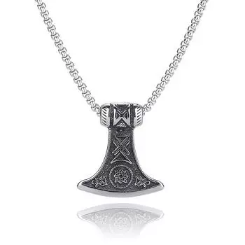 Модные мужские подвески в стиле ретро из нержавеющей стали с тотемом, ожерелья, звенья цепи, панк-рок, хип-хоп, мужские украшения для подарка бойфренду 60cm