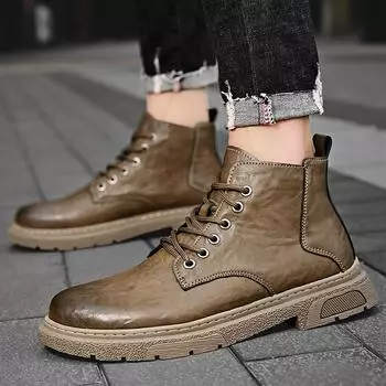 Модные мужские повседневные ботильоны Уличная обувь 39 хаки