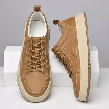 Модные мужские повседневные кожаные туфли на плоской подошве из мягкой кожи, роскошные качественные нескользящие удобные туфли-оксфорды на шнуровке, дизайнерские кроссовки 38 серый