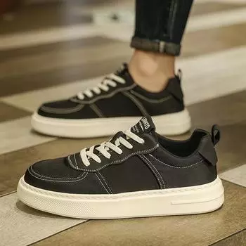 Модные мужские повседневные кожаные туфли на шнуровке, оксфорды, мужские кроссовки, удобные туфли на плоской подошве, модные черные туфли для мужчин, теннисные туфли Masculino 7 серый