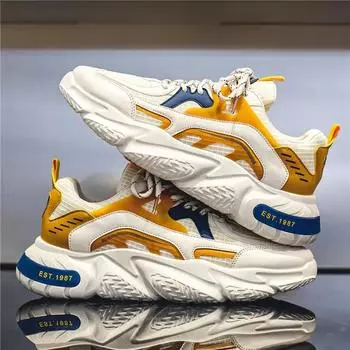 Модные мужские повседневные кроссовки 2024 года, летняя мода, дышащая сетка, мужские кроссовки для бега на платформе, для ходьбы, обувь для мужчин, Zapatillas Hombre 39