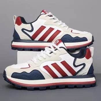 Модные мужские повседневные кроссовки, дизайнерские роскошные кроссовки на платформе для ходьбы, легкие спортивные кроссовки для бега, дышащая нескользящая спортивная обувь 39 чёрный