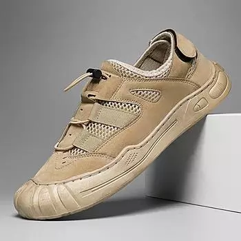 Модные мужские повседневные кроссовки из дышащей сетки для активного отдыха, кроссовки для трейлраннинга 2024 года, новые высококачественные мужские кроссовки для активного отдыха 7 чёрный