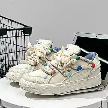 Модные мужские повседневные кроссовки из сетчатой ткани, дышащие, модные кроссовки на шнуровке 2025 года, кроссовки для ходьбы, бега, тренировок 39 синий