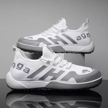 модные мужские повседневные кроссовки легкие кроссовки лето/осень дышащие спортивные кроссовки скейтборд мужские кроссовки для ходьбы теннис мужской 39 зелёный