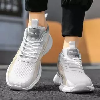 Модные мужские повседневные кроссовки весна-осень сетчатые дышащие мужские туфли распродажа корейские спортивные майки цветные беговые кроссовки высокое качество широкие 39